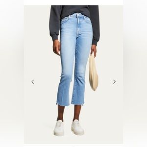 MOTHER The Insider Ankle Fray Blue Jeans Herbal Remedy Size 27